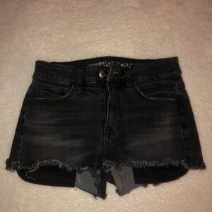 American Eagle Black Jean Shorts